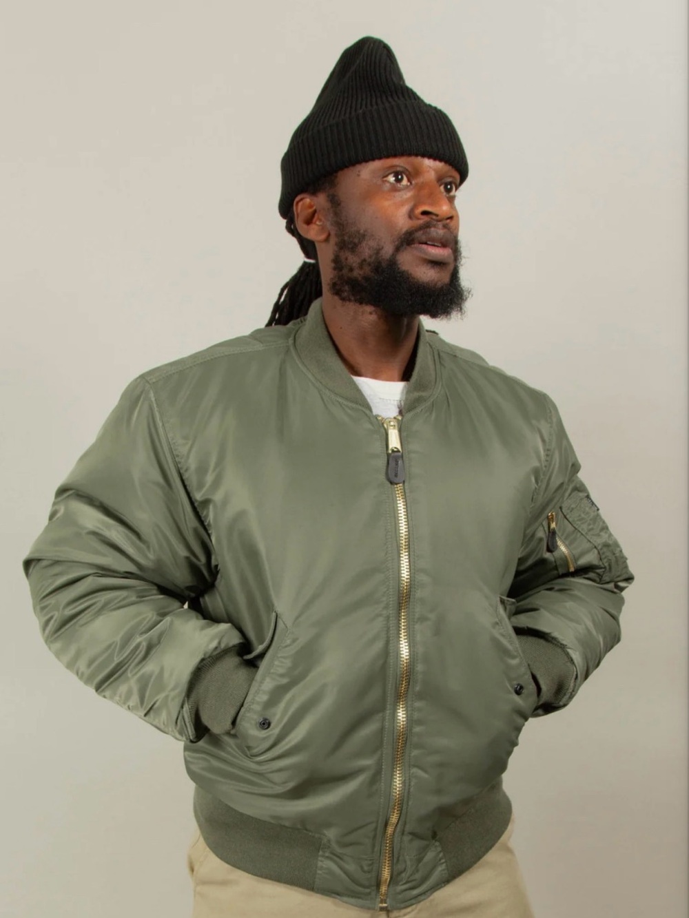 Co-Ed Olive Green Bomber Jacket / MA-1 Fight Jacket / Air Force / Military